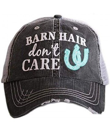 Baseball Caps Barn Hair Don't Care Baseball Cap - Trucker Hats for Women - Stylish Cute Sun Hat - Mint - CH18O9E8G7M $29.43