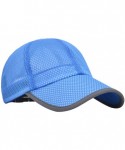 Baseball Caps Unisex Mesh Brim Tennis Cap Outside Sunscreen Quick Dry Adjustable Baseball Hat - A-dark Blue - CI182X3W5E0 $15.04