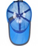 Baseball Caps Unisex Mesh Brim Tennis Cap Outside Sunscreen Quick Dry Adjustable Baseball Hat - A-dark Blue - CI182X3W5E0 $15.04
