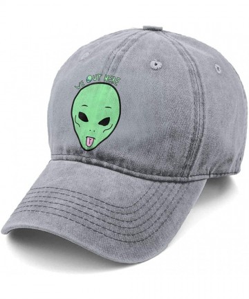 Baseball Caps Cartoon Alien UFO We Out Here Grimace Classic Vintage Jeans Baseball Cap Adjustable Dad Hat for Women and Men -...