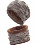 Skullies & Beanies Styles Oversized Winter Extremely Slouchy - Khaki Hat&scarf Set - CW18ZZLYOWZ $19.09