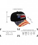 Baseball Caps Trump 2020 Hat & Flag Keep America Great Campaign Embroidered/Printed Signature USA Baseball Cap - Vintage Blac...