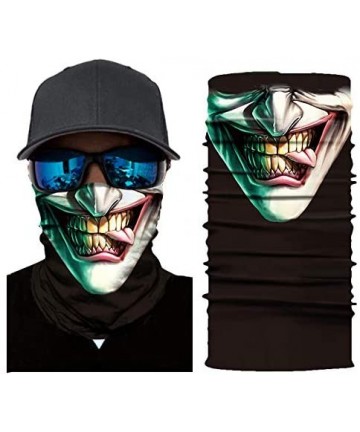Balaclavas Seamless Face Mask Neck Gaiter UV Protection Windproof Face Mask Scarf - Clown - CG198W5ZWTA $14.06