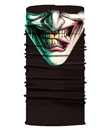 Balaclavas Seamless Face Mask Neck Gaiter UV Protection Windproof Face Mask Scarf - Clown - CG198W5ZWTA $14.06
