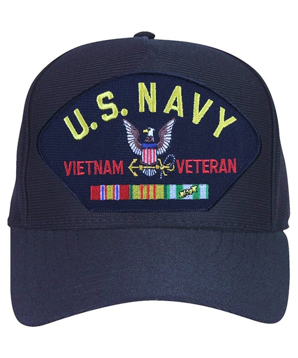 Baseball Caps U.S. Navy Vietnam Veteran Cap with Logo and Ribbons Ball Cap. Made in USA - CK12MA6IMYL $26.75