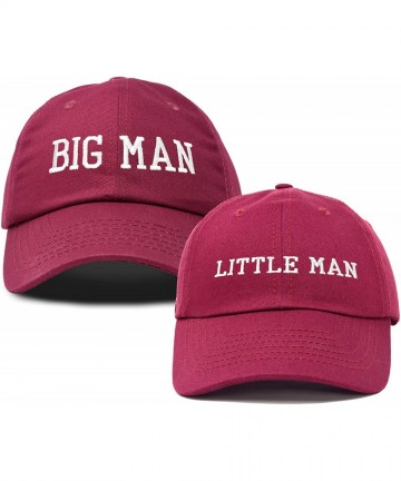 Baseball Caps Big Man Little Man Hat Father Son Matching Cap Fun Gifts - Maroon - C718SGUTYHW $34.34