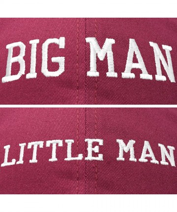 Baseball Caps Big Man Little Man Hat Father Son Matching Cap Fun Gifts - Maroon - C718SGUTYHW $27.02