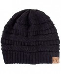 Skullies & Beanies Trendy Warm Chunky Soft Stretch Cable Knit Beanie Skull Cap - 2 Pack Black/Beige - C312N720LBR $26.50