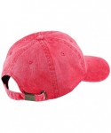 Baseball Caps Recycling Earth Embroidered Cotton Washed Baseball Cap - Red - C512KMER89B $24.32