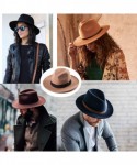 Fedoras Fedora Hats for Women DIY Band Belt Buckle Wool or Straw Wide Brim Beach Sun Hat - C818ZID5004 $31.03