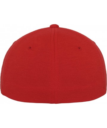 Baseball Caps Double Jersey Stretchable Baseball Cap - Red - C411IMXO6G3 $25.94