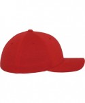 Baseball Caps Double Jersey Stretchable Baseball Cap - Red - C411IMXO6G3 $25.94