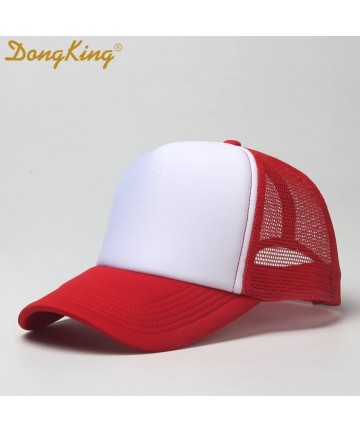 Baseball Caps Trucker Hats for Adult HOLA Beaches Logo Print Snapback Summer Mesh Caps - Red - C418EEEE8K7 $12.44