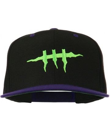 Baseball Caps Halloween Monster Stitches Embroidered Snapback Cap - Black Purple - C311ONZ5YOR $39.72