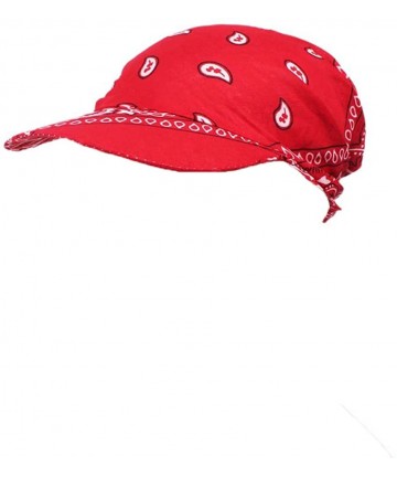 Skullies & Beanies Womens Assorted Paisley Print Bandana Head Scarf Hat Summer Folding Anti-UV Golf Tennis Sun Visor Cap - Re...