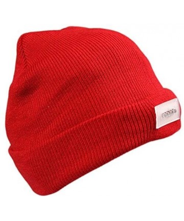Skullies & Beanies 5 LED Knit Flash Light Beanie Hat Cap for Night Fishing Camping Handyman Working - Red - CX12O17GDRN $13.35