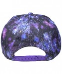 Baseball Caps Men's Galaxy Space Print Adjustable Baseball Caps - Purple - CK11L1FTB3H $13.17