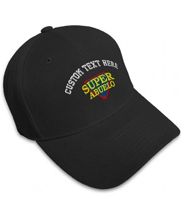 Baseball Caps Custom Baseball Cap Super Abuelo Spanish Embroidery Dad Hats for Men & Women 1 Size - Black - CF18Y5AQSUO $28.68