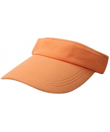 Sun Hats Women's Sun Wide Brim Visor Outdoor Travel Hat - Orange - CF12GG21YWP $11.77