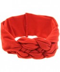 Headbands Elastic Flower Printed Turban Head Wrap Headband Twisted Hair Band - Zh1 - C318I40ZRDA $13.18