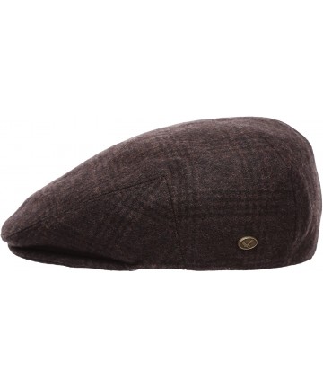 Newsboy Caps Men's Winter Collection Wool Plaid Flat Newsboy Ivy Hat with Socks. - 1930-brown - CP12MALX0GL $18.71