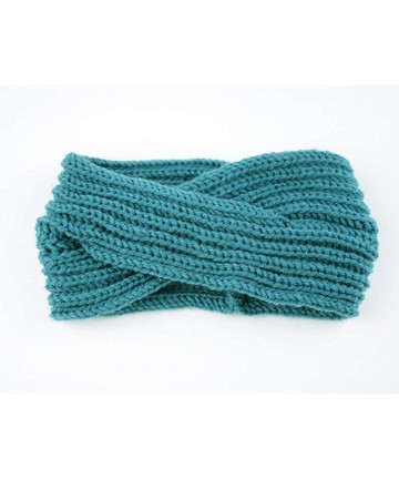 Cold Weather Headbands Women's Warm Crochet Turban Headband Bulky Crochet Twist Headwrap - I - CP18M6ESLEN $17.77