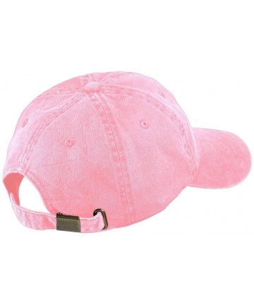 Baseball Caps Slay Embroidered Cotton Adjustable Washed Cap - Pink - C612NH9EAYQ $23.68