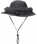 Sun Hats Head Net Hat Safari Hats Sun Protection Water Repellent Bucket Boonie Hats Hidden Outdoor - Darkgrey - CA18RE6U936 $...