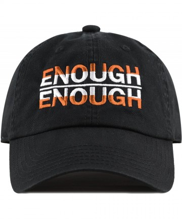 Baseball Caps Never Again & Enough School Walk Out & Gun Control Embroidered Cotton Baseball Cap Hat - Enough-black3 - CA18CI...