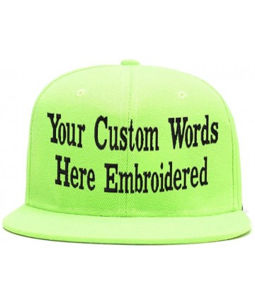 Baseball Caps Custom Embroidered Hip-hop Hat Personalized Adjustable Hip-hop Cap Add Your Text - Light Green - CI18H57WO7N $2...