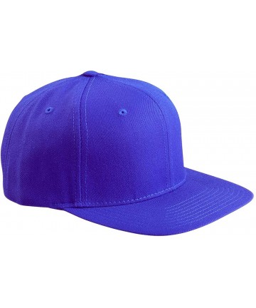 Baseball Caps Original Yupoong Pro-Style Wool Blend Snapback Snap Back Blank Hat Baseball Cap 6098M - Royal - CK1182S4DYD $17.64