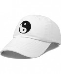 Baseball Caps Ying Yang Dad Hat Baseball Cap Zen Peace Balance Philosophy - White - C518XRL2EOD $17.53
