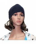 Headbands Women's Solid Stretch Wide Sports Headband Cotton Yoga Hairband Bandanas - Navy - CP188NIM2EG $13.19