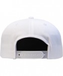 Baseball Caps Classic Snapback Hat Blank Cap - Cotton & Wool Blend Flat Visor - (2.1) White - C711JEE3D77 $15.79