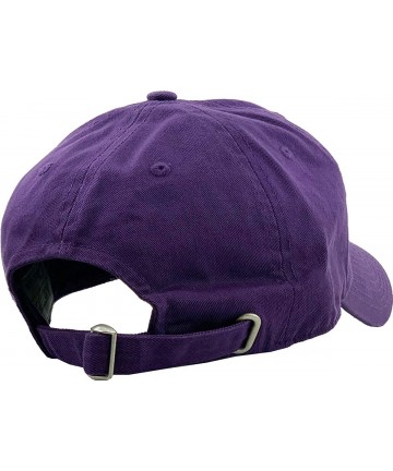 Baseball Caps Dad Hat Adjustable Plain Cotton Cap Polo Style Low Profile Baseball Caps Unstructured - Purple - CD12FOW5NJN $1...