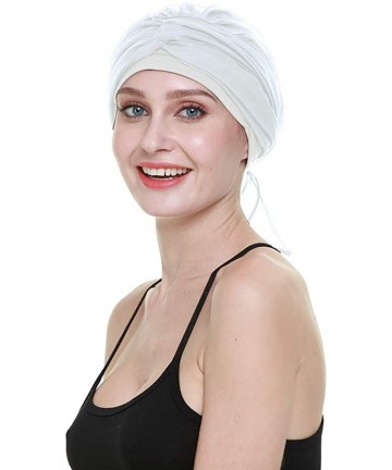 Skullies & Beanies Chemo Headwear Headwrap Scarf Cancer Caps Gifts for Hair Loss Women - Bleached White - C918EIOEN7D $35.90