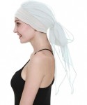Skullies & Beanies Chemo Headwear Headwrap Scarf Cancer Caps Gifts for Hair Loss Women - Bleached White - C918EIOEN7D $21.04
