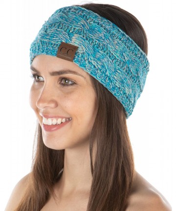 Cold Weather Headbands E5-n15 Women's Headwrap Warm Knit Winter Ear Warmer Headband- 4-Tone Blue 15 - C918Y7L59W8 $16.31