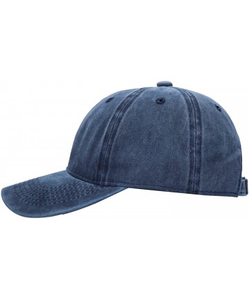 Baseball Caps Hip Hop Snapback Casquette-Embroidered.Custom Flat Bill Dance Plain Baseball Dad Hats - Retro Navy - C618HK6RX6...