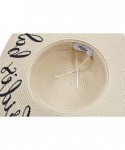 Sun Hats Womens Embroidered Straw Sun Hat Bridal Shower Gift Bachelorette Honeymoon - Bride's Babe - C818AD0LUSZ $24.29