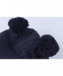 Skullies & Beanies Toddler Baby Fleece Lined Winter Hat Knit Windproof Hood Sarf Beanie - Navy - CM18Z35XDW7 $14.46
