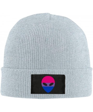 Skullies & Beanies Bisexual Alien Unisex Knitted Hat Soft Beanie Cap - Gray - CX18NTKINY3 $28.71