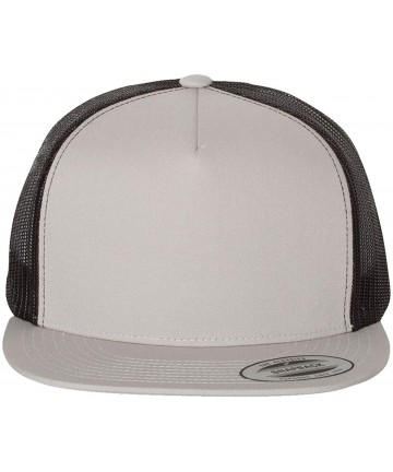 Baseball Caps Yupoong Classic Two Tone Trucker Snapback Hat - 6006 by (One Size- Silver/Black) - CW1865OZ3DZ $12.65