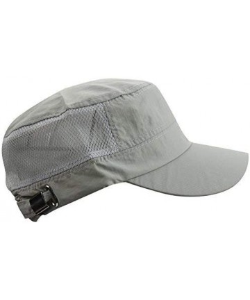 Baseball Caps Mens Women Summer Outdoor Sport Army Flat Top Baseball Hat Running Visor Sun Cap - Light Gray - CS189ZMXERG $11.54