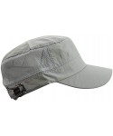 Baseball Caps Mens Women Summer Outdoor Sport Army Flat Top Baseball Hat Running Visor Sun Cap - Light Gray - CS189ZMXERG $11.54