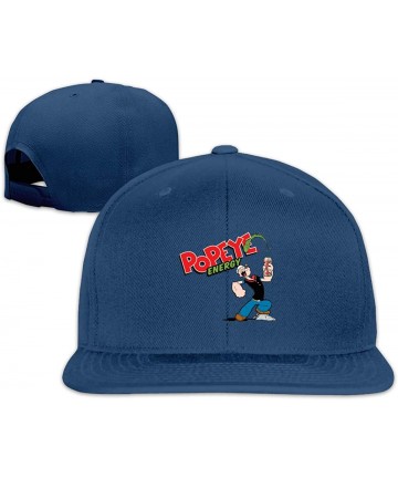 Baseball Caps Men Popeye_The Sailor Spinach Baseball Snapback Hats Adjustable Six Panel Fashion Hat - Navy - C0192UZEKT3 $19.25