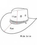 Cowboy Hats Men's Outback Faux Felt Wide Brim Western Cowboy Hat - Coffee - C418A89GD96 $20.49
