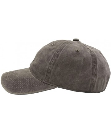 Baseball Caps 2 Pack Vintage Washed Dyed Cotton Twill Low Profile Adjustable Baseball Cap - A-grey+coffee - CY18WXRLUCR $19.23