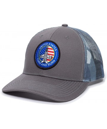 Baseball Caps Navy American Scout Patch Trucker - Charcoal/Blue - CC18AEM2IKN $17.89