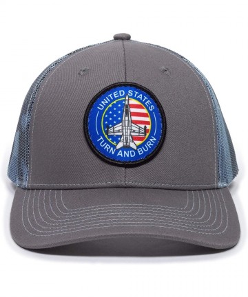 Baseball Caps Navy American Scout Patch Trucker - Charcoal/Blue - CC18AEM2IKN $17.89